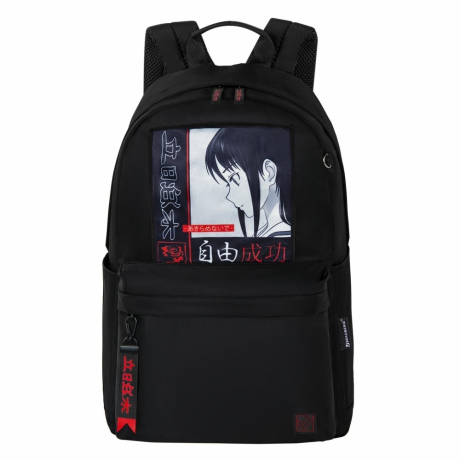 Нарушена упаковка!  <723195> Рюкзак BRAUBERG FASHION CITY универсальный, карман-антивор, Anime Girl, черный, 44х31х16 см, 272568