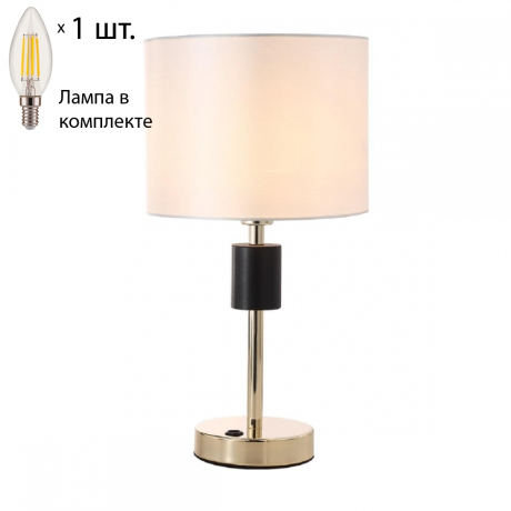 Настольная лампа с лампочкой CRYSTAL LUX Maestro LG1 Gold+Lamps 