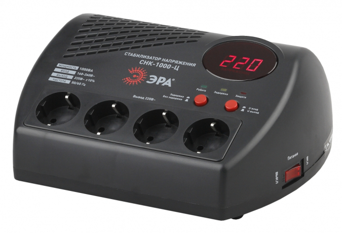 Стабилизатор напряжения ЭРА СНК-1000-Ц Б0031072