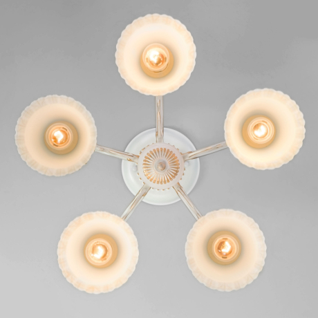 Потолочная люстра Eurosvet Campina 60107/5 белый с золотом a045771 