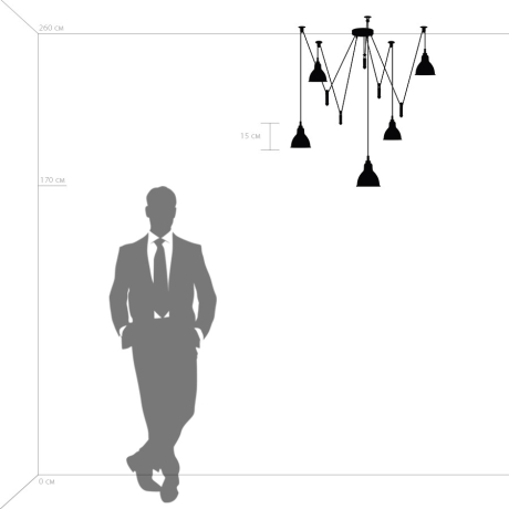 Подвесная люстра-паук Lightstar с поддержкой Алисы, Acrobata 761057 