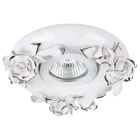 Витринный образец!  <62679> N1629-White+silver Встраиваемый точечный светильник Donolux 