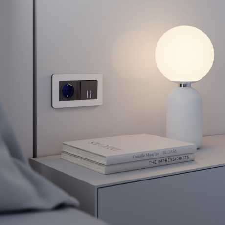 Рамка на 2 поста Split (белый/черный, soft-touch) W0023068 Werkel (a067989) 