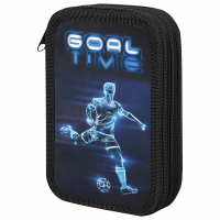Пенал ПИФАГОР, 3 отделения, ламинированный картон, 19х11 см, "Goal", 271547 (271547)