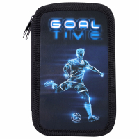 Пенал ПИФАГОР, 3 отделения, ламинированный картон, 19х11 см, "Goal", 271547 (271547)