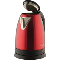Чайник SCARLETT SC-EK21S76, 2 л, 1800 Вт, закрытый нагревательный элемент, сталь, красный (455448)