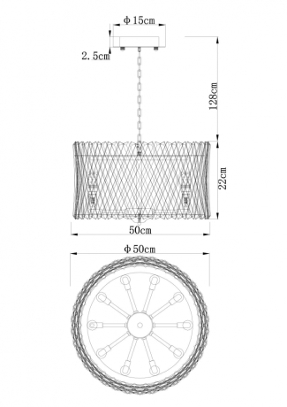 Подвесная люстра со светодиодными лампочками E14 , комплект от Lustrof. №282225-622921 