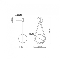 Бра Arte Lamp Matisse A7765AP-1BK