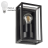 Уличный настенный светильник с лампочкой Arte lamp A2322AL-1BK+Lamps