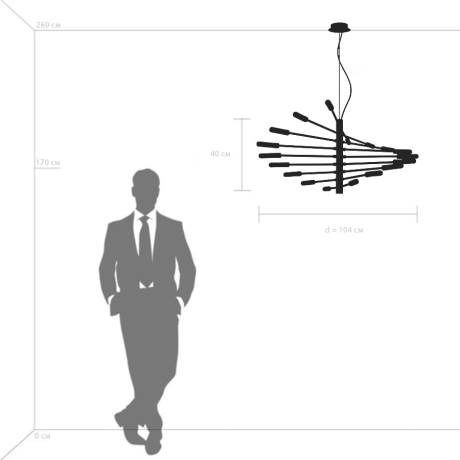 Подвесная люстра Lightstar с поддержкой Алисы, Ragno 733187 