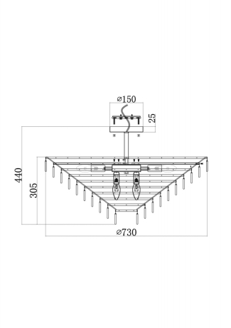 Люстра на штанге Maytoni Mazzo MOD130CL-14G
