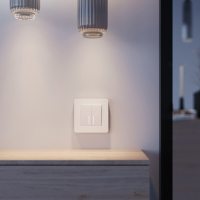 Рамка на 1 пост Split (белый/черный, soft-touch) W0013068 Werkel (a067988)