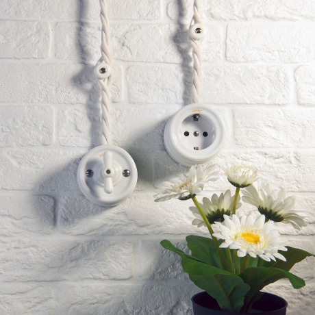 Ретро кабель витой 3х2,5 (белый) Werkel 20 м W6453301