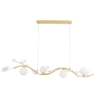 Люстра подвесная с Led лампочками в комплекте CRYSTAL LUX Colibri SP4 Gold+Lamps
