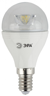 Светодиодная лампа Е14 7W 2700К (теплый) Эра LED P45-7W-827-E14-Clear (Б0017241)
