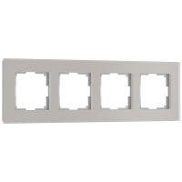 Рамка на 4 пост Senso (дымчатый, стекло soft-touch) W0043117 Werkel (a067418)