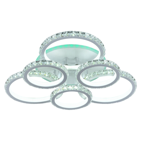 Светодиодная диммируемая люстра с пультом Profit Light 8052/3+3 WHT 