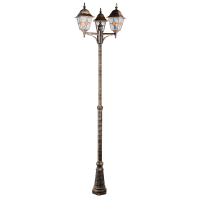 Уличный столб с лампочками Arte lamp A1542PA-3BN+Lamps