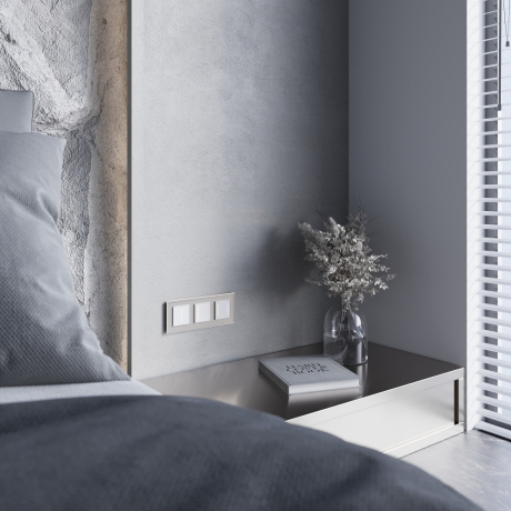 Рамка на 3 пост Senso (дымчатый, стекло soft-touch) W0033117 Werkel (a067416) 