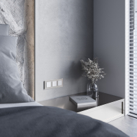 Рамка на 3 пост Senso (дымчатый, стекло soft-touch) W0033117 Werkel (a067416)