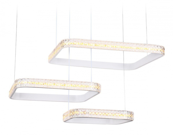 Подвесная светодиодная диммируемая люстра с пультом ДУ Ambrella light FA6165 WH 