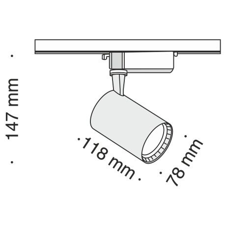 Однофазный LED светильник 12W 3000К для трека Maytoni Track TR003-1-12W3K-W