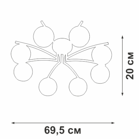 Потолочная люстра Vitaluce V4285-0/8P 