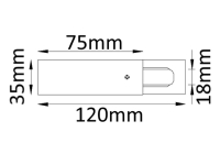 Боковое питание для однофазного шинопровода Crystal Lux CLT 0.11 (CLT 0.210 01 BL )