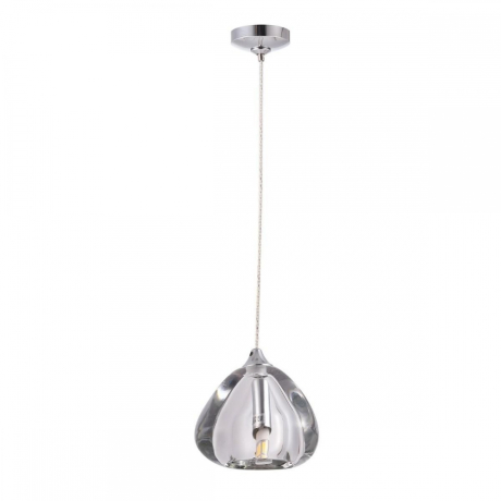 Светильник подвесной с Led лампочками в комплекте CRYSTAL LUX VERANO SP1 TRANSPARENT+Lamps 