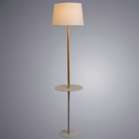 Торшер с лампочкой Arte lamp Connor A2102PN-1WH+Lamps 