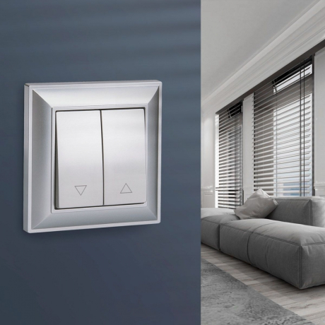 Выключатель жалюзи (серебряный) Werkel W1124506