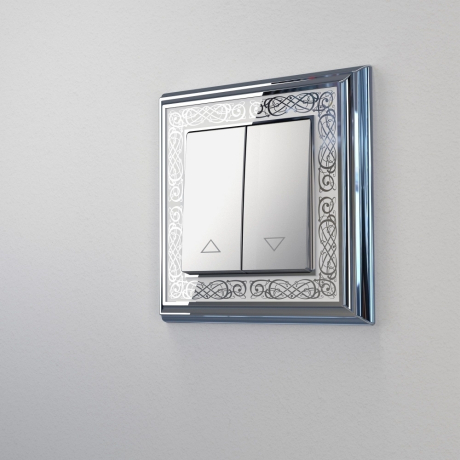 Выключатель жалюзи (серебряный) Werkel W1124506