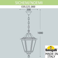 Подвесной уличный светильник Fumagalli SICHEM/Noemi E35.121.000.WYH27