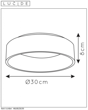 46100/20/30 Потолочный светодиодный диммируемый светильник Lucide Talowe 