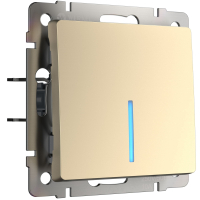 Выключатель одноклавишный с подсветкой (шампань) Werkel W1110111