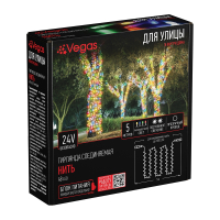 Нарушена упаковка! <295934> 5м. Электрогирлянда-конструктор ''Нить'' 48LED (RGB) IP44 Vegas 55087