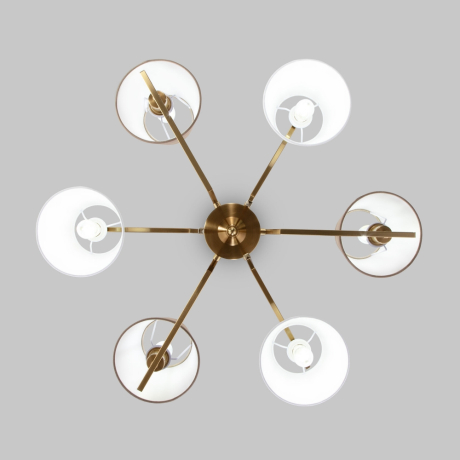 Люстра на штанге с тканевыми абажурами Eurosvet Ozark 60149/6 (a064975) 