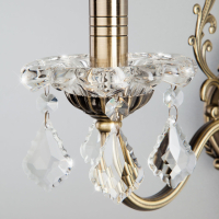 Бра с хрусталем Eurosvet 3281/1 античная бронза/прозрачный хрусталь Strotskis