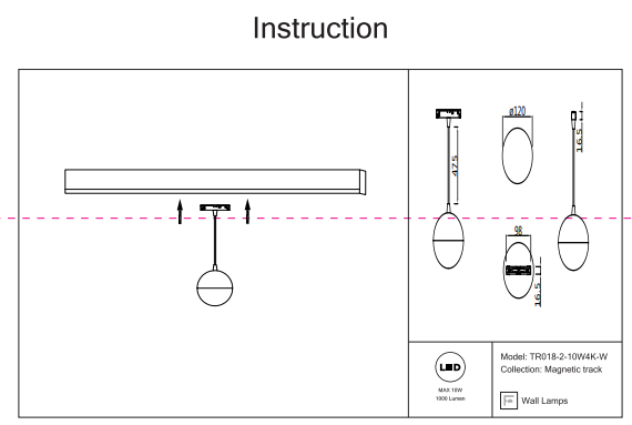 Подвесной светильник Maytoni Kiat TR018-2-10W4K-W 