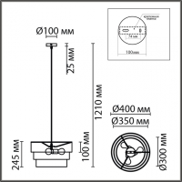 Светильник подвесной Lumion Ilaida Moderni 8038/3