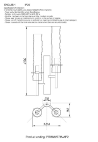 Бра с лампочками Crystal Lux Primavera AP2 Gold+Lamps