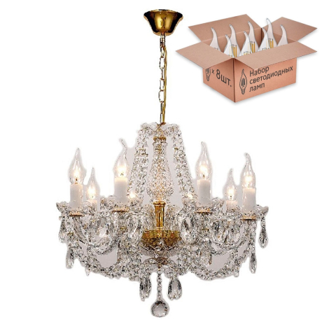 Люстра с лампочками Favourite Simone 1736-8P+Lamps 