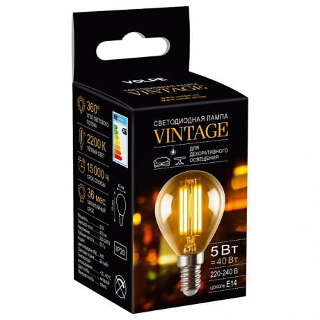 Лампа светодиодная Volpe  E14 5Вт 2200K UL-00009159 