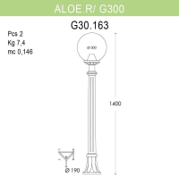 Уличный фонарный столб Fumagalli Aloe R/G300 G30.163.000AZE27