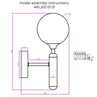 Бра с лампочкой APLOYT APL.621.01.01+Lamps