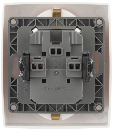 Розетка ЭРА 12 2x2P E Schuko со шторками 16A 250V 12-2104-03 Б0014701