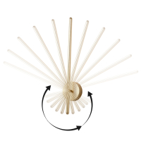 Нарушена упаковка!  <720779> Настенный светильник Crystal Lux VERDE AP L500 GOLD NEW