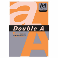 Набор из 4 шт, Бумага цветная DOUBLE A, А4, 75 г/м2, 100 л., неон, оранжевая (115132)