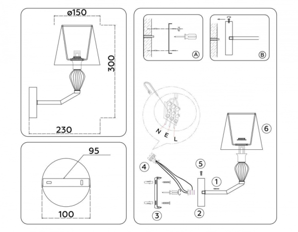 Бра Ambrella Light High Light Ceramo Classic LH75065 