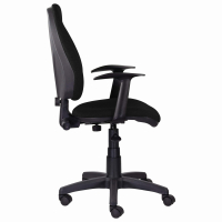 Кресло BRABIX "Comfort MG-321", регулируемая эргономичная спинка, ткань, черное, 532556 (532556)